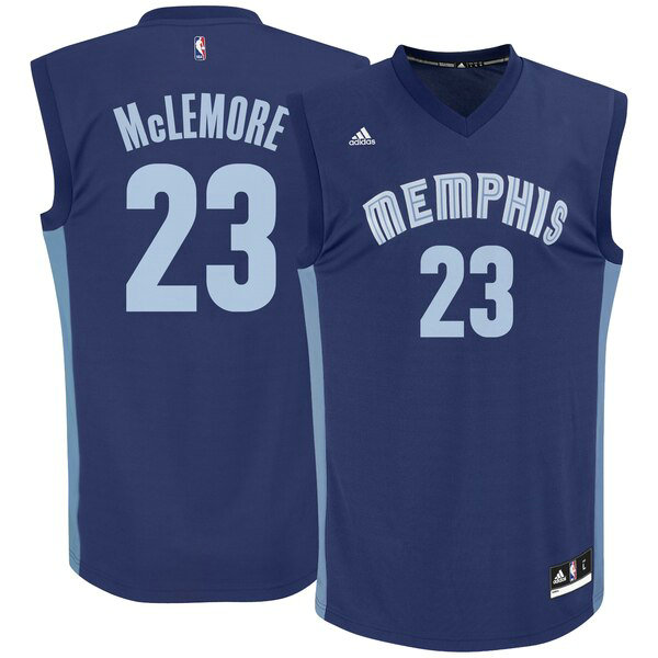 Maillot Memphis Grizzlies Homme Ben McLemore 23 adidas Road Réplique Bleu marin
